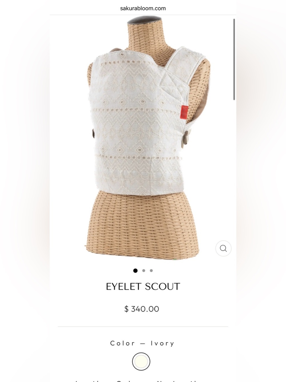 Ivory Eyelet Scout - Picture 3 of 3